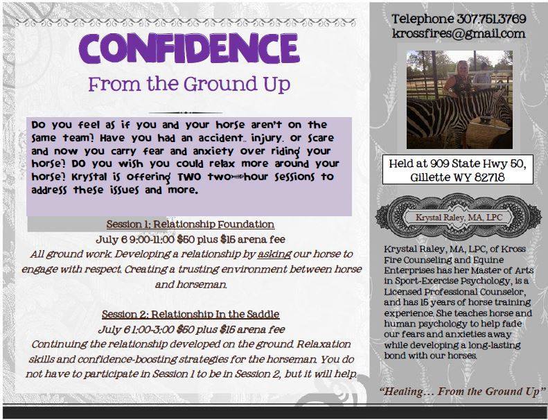CONFIDENCE ~ From the Ground Up ~ @ Gillette | Wyoming | United States
